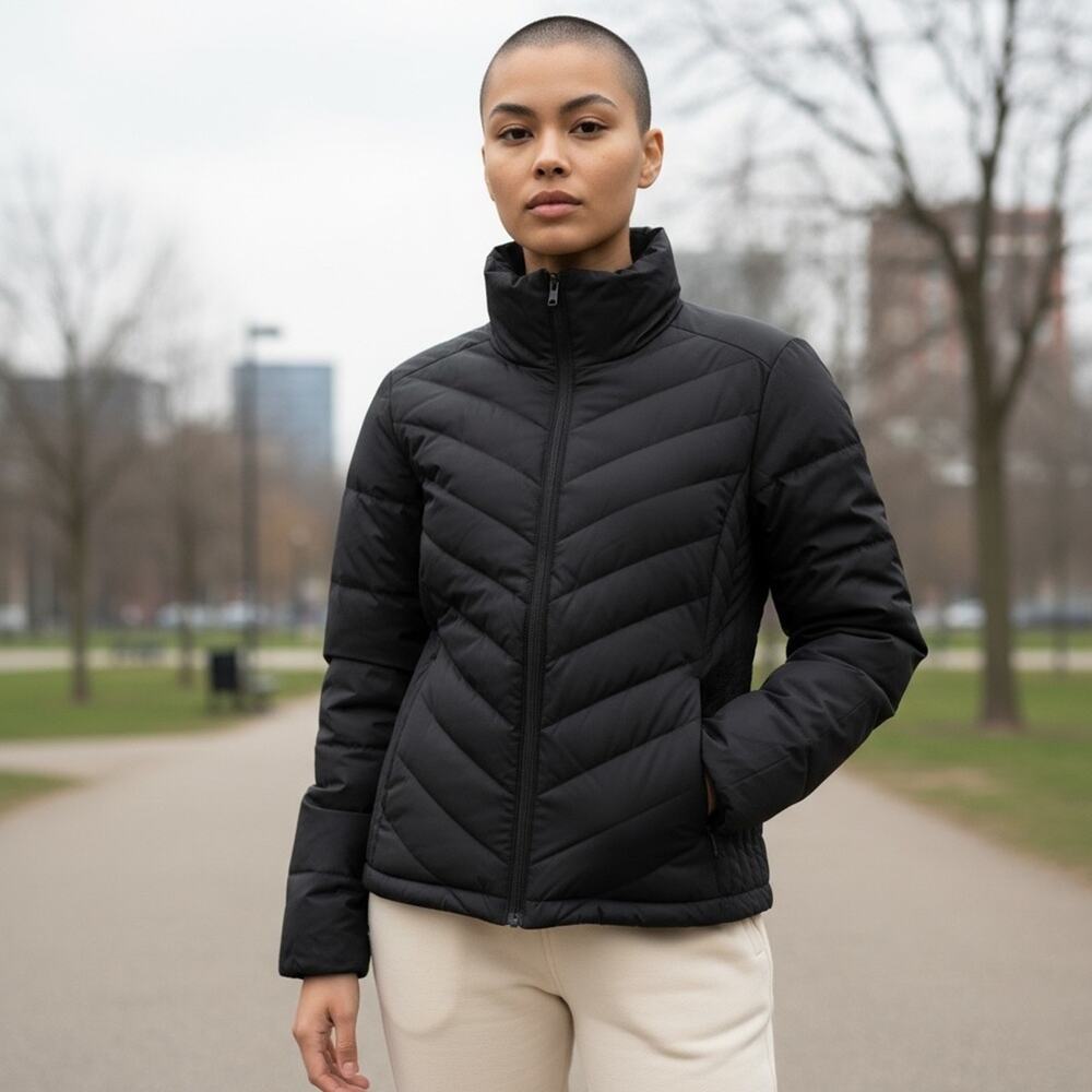 KENNETH COLE Womens Small Black Down Feather Coat ⭐️